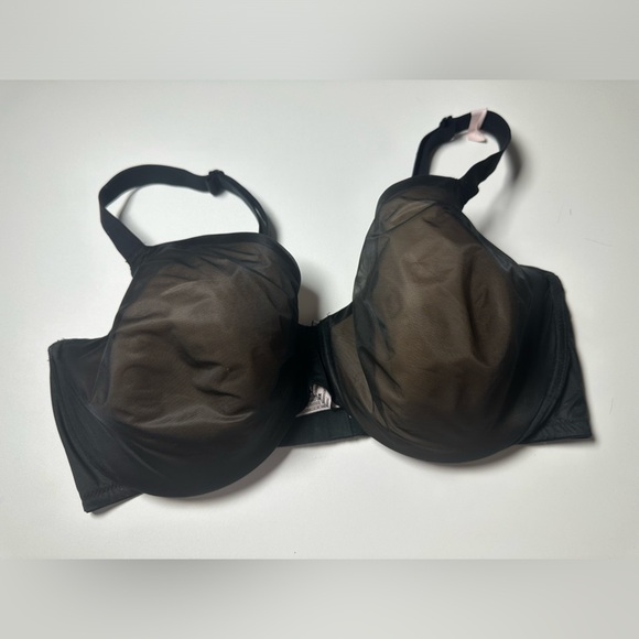 Victoria Secret Bra Lined Perfect Coverage Angel Light Black 38DDD - Picture 1 of 10